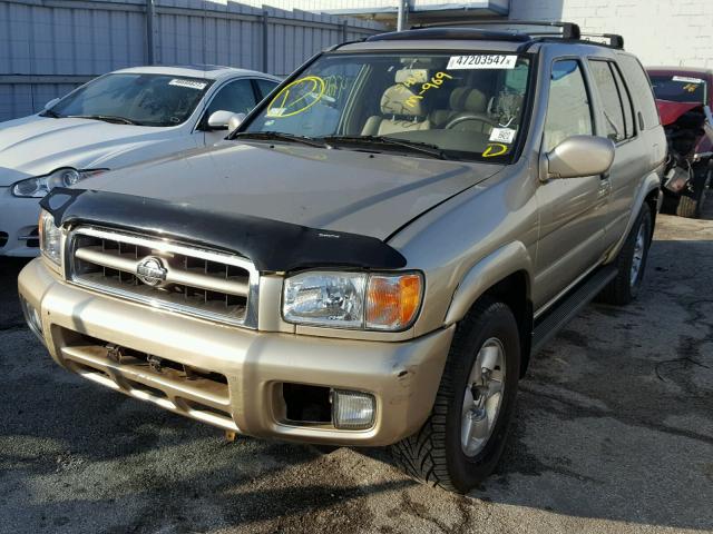 JN8DR09Y31W586387 - 2001 NISSAN PATHFINDER GOLD photo 2