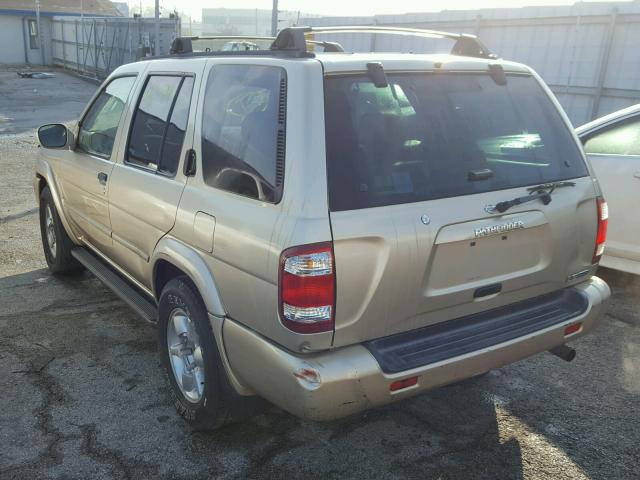 JN8DR09Y31W586387 - 2001 NISSAN PATHFINDER GOLD photo 3