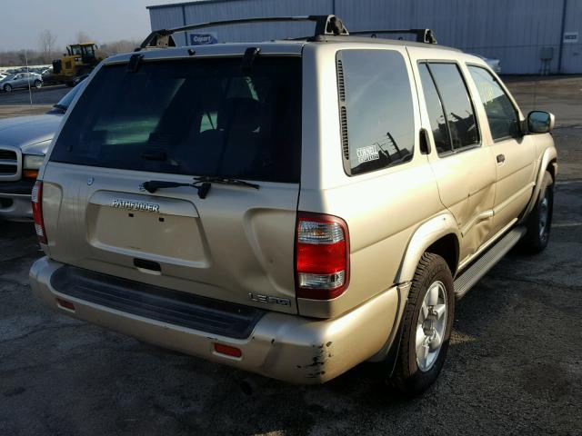 JN8DR09Y31W586387 - 2001 NISSAN PATHFINDER GOLD photo 4