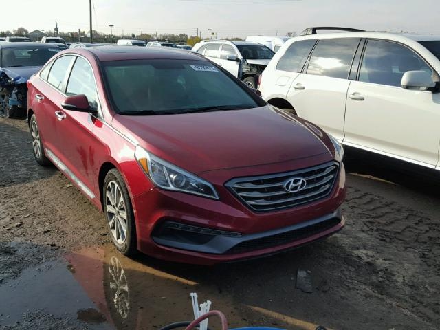 5NPE34AF8GH336029 - 2016 HYUNDAI SONATA SPO MAROON photo 1