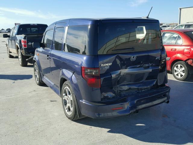 5J6YH1H94AL006687 - 2010 HONDA ELEMENT SC BLUE photo 3