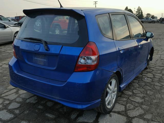 JHMGD37697S035972 - 2007 HONDA FIT S BLUE photo 4