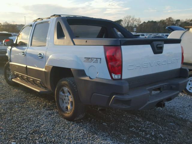 3GNEK13T22G300558 - 2002 CHEVROLET AVALANCHE WHITE photo 3