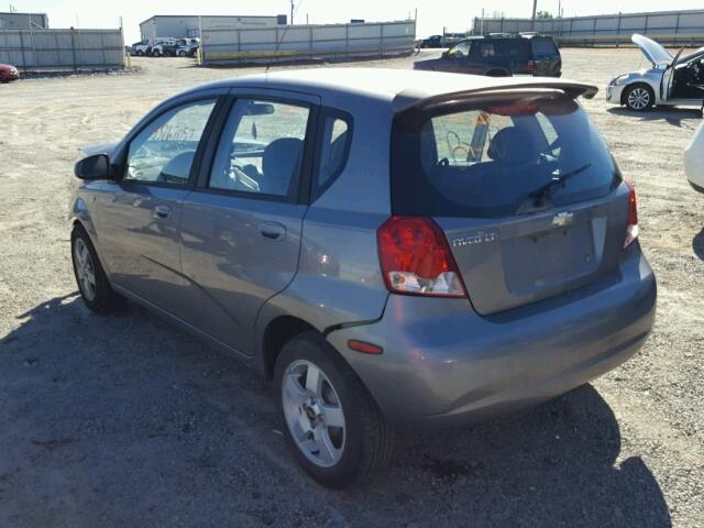 KL1TG66666B575702 - 2006 CHEVROLET AVEO LT GRAY photo 3