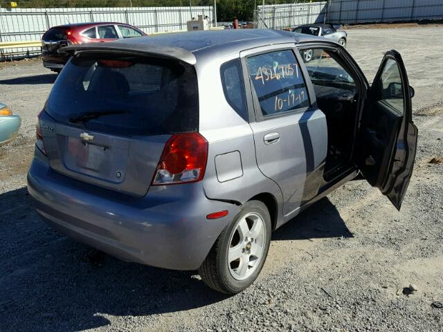 KL1TG66666B575702 - 2006 CHEVROLET AVEO LT GRAY photo 4