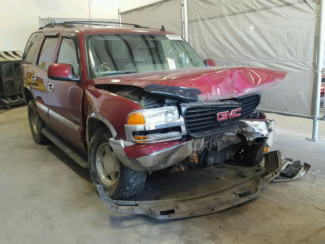 1GKEC13T16R100349 - 2006 GMC YUKON MAROON photo 1