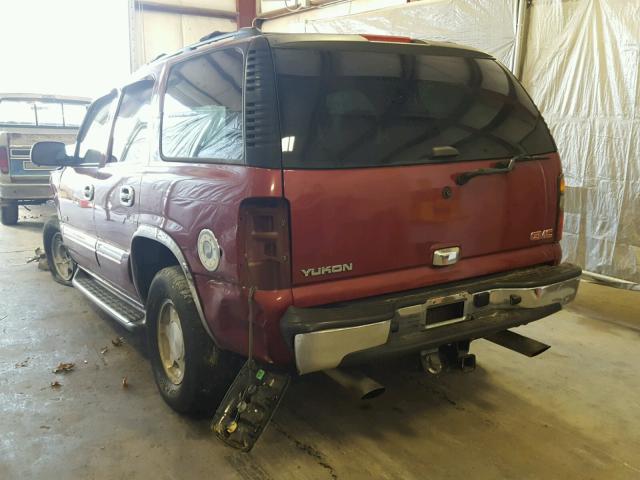 1GKEC13T16R100349 - 2006 GMC YUKON MAROON photo 3