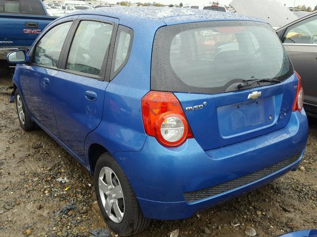 KL1TD66E99B625223 - 2009 CHEVROLET AVEO LS BLUE photo 3