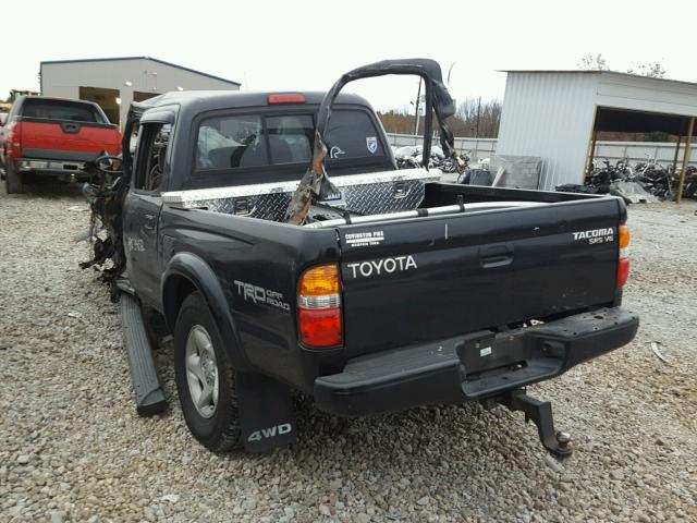 5TEHN72N41Z823599 - 2001 TOYOTA TACOMA DOU BLACK photo 3