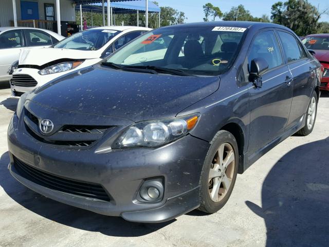 5YFBU4EE3DP153203 - 2013 TOYOTA COROLLA BA GRAY photo 2