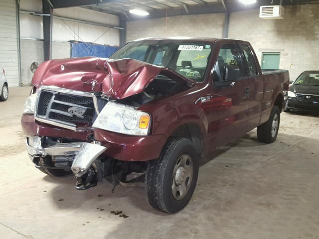 1FTRX14W14NB52207 - 2004 FORD F150 MAROON photo 2