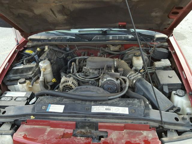 1GTCS19W0Y8143662 - 2000 GMC SONOMA RED photo 7