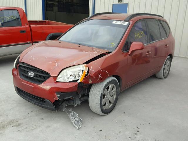 KNAFG526687132071 - 2008 KIA RONDO LX RED photo 2