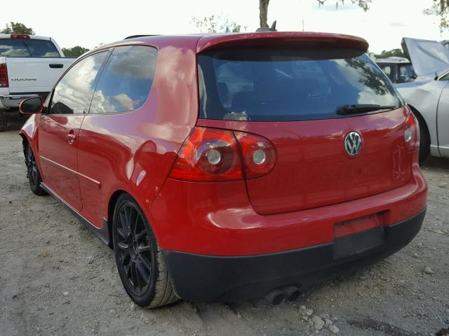 WVWEV71K26W106956 - 2006 VOLKSWAGEN NEW GTI RED photo 3