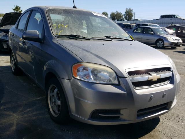 KL1TD56E59B339606 - 2009 CHEVROLET AVEO LS SILVER photo 1