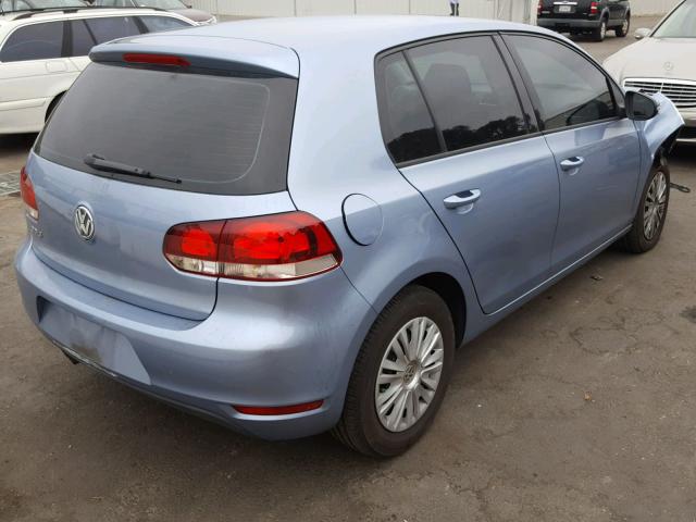 WVWDB7AJ4BW146459 - 2011 VOLKSWAGEN GOLF BLUE photo 4