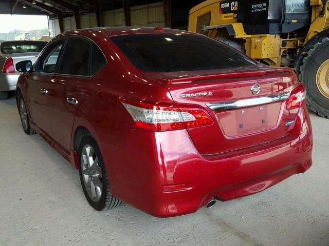 3N1AB7AP8EY235698 - 2014 NISSAN SENTRA S RED photo 3