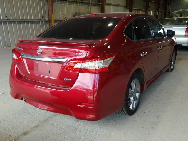 3N1AB7AP8EY235698 - 2014 NISSAN SENTRA S RED photo 4