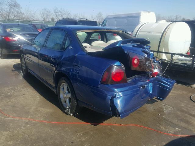 2G1WH52K649460962 - 2004 CHEVROLET IMPALA LS BLUE photo 3