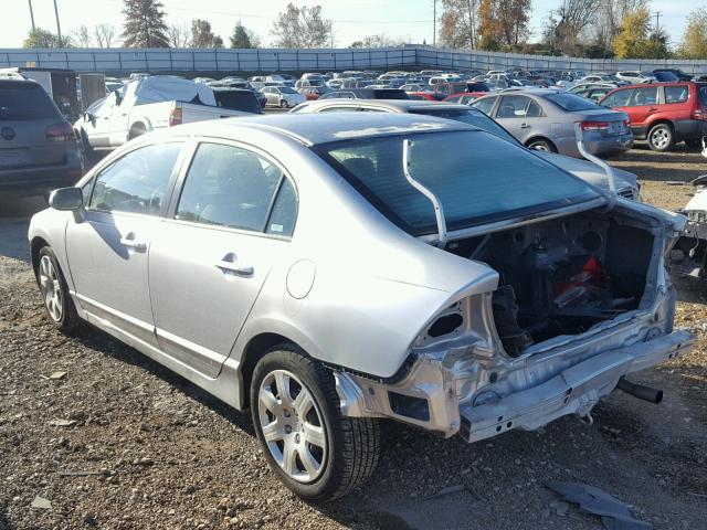 19XFA165X9E048805 - 2009 HONDA CIVIC LX SILVER photo 3