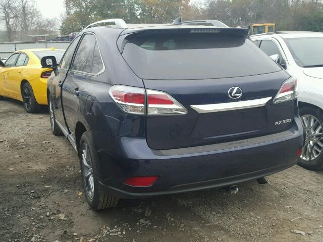 2T2BK1BAXFC320659 - 2015 LEXUS RX 350 BLUE photo 3