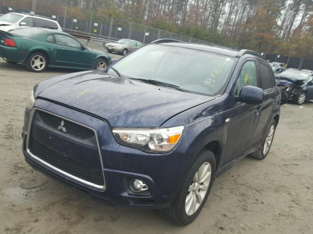 JA4AR4AU0BZ014797 - 2011 MITSUBISHI OUTLANDER BLUE photo 2