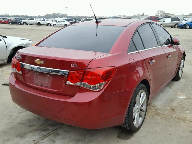 1G1PG5SB8E7178560 - 2014 CHEVROLET CRUZE LTZ RED photo 4