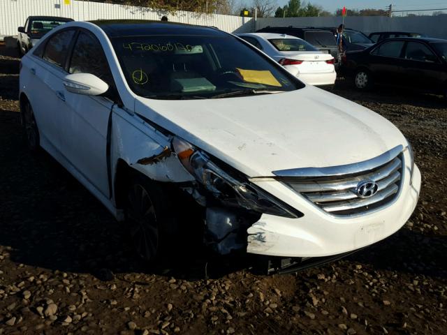 5NPEC4AC6EH828416 - 2014 HYUNDAI SONATA SE WHITE photo 1