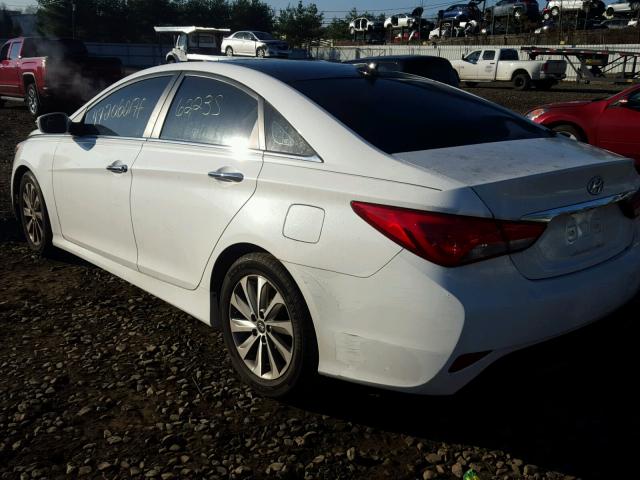 5NPEC4AC6EH828416 - 2014 HYUNDAI SONATA SE WHITE photo 3