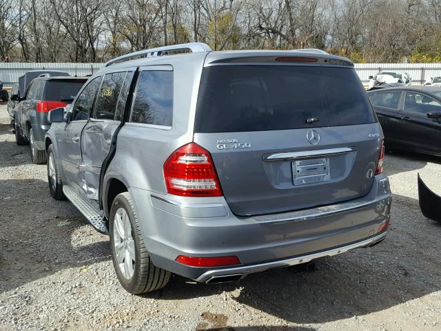 4JGBF7BE9BA742091 - 2011 MERCEDES-BENZ GL 450 4MA SILVER photo 3