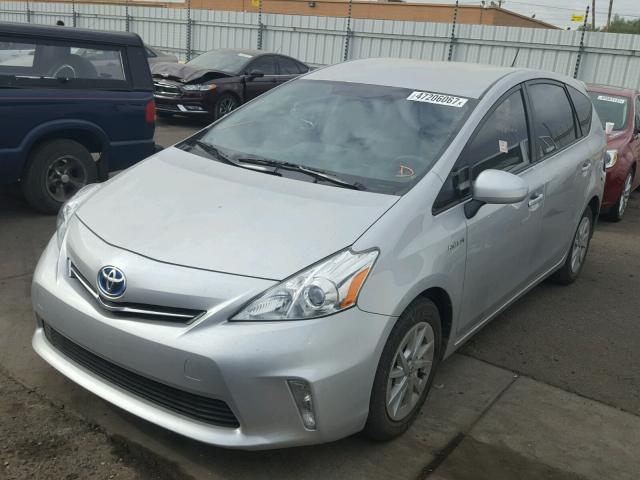 JTDZN3EU5EJ007520 - 2014 TOYOTA PRIUS V SILVER photo 2