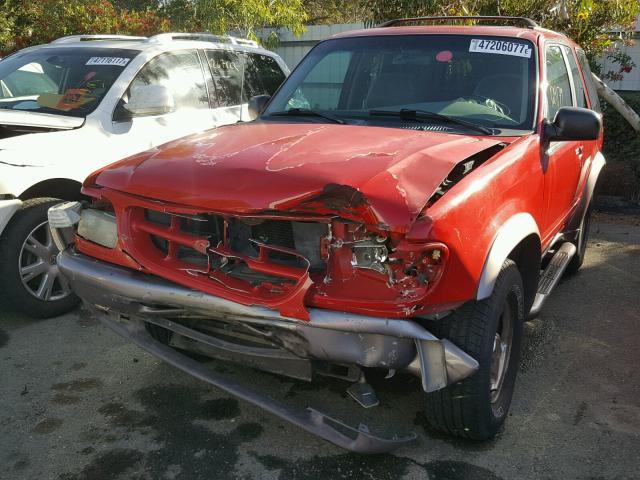 1FMDU24E5VUB51872 - 1997 FORD EXPLORER RED photo 2