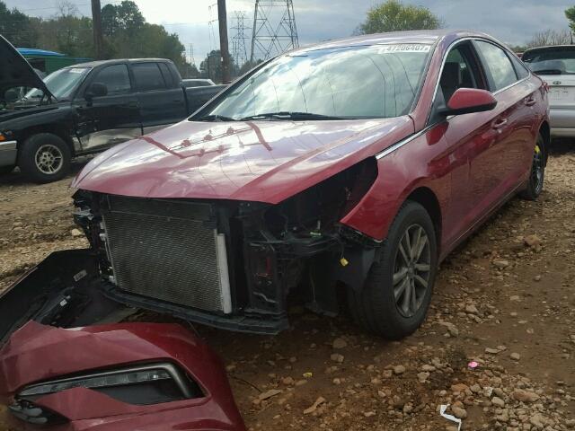 5NPE24AF2FH132554 - 2015 HYUNDAI SONATA SE RED photo 2