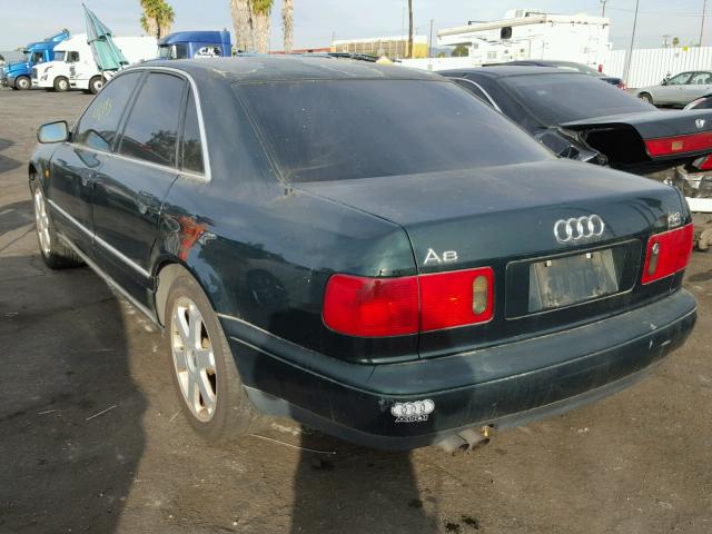 WAUBG34D7XN004155 - 1999 AUDI A8 QUATTRO GREEN photo 3