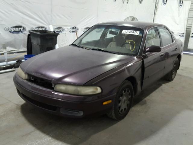 1YVGE22C7V5630296 - 1997 MAZDA 626 DX BURGUNDY photo 2