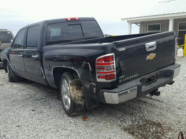 3GCPKSE26BG235712 - 2011 CHEVROLET SILVERADO BLACK photo 3