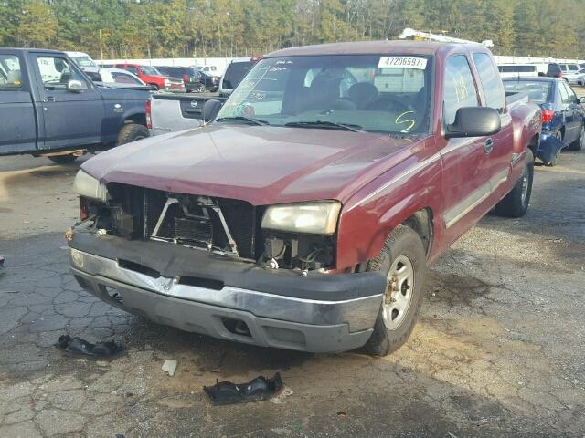 1GCEC19T33Z136283 - 2003 CHEVROLET SILVERADO BURGUNDY photo 2