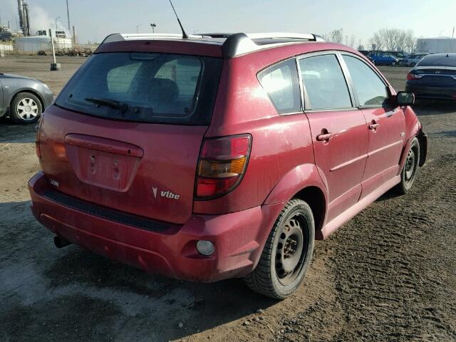 5Y2SL65897Z443092 - 2007 PONTIAC VIBE RED photo 4