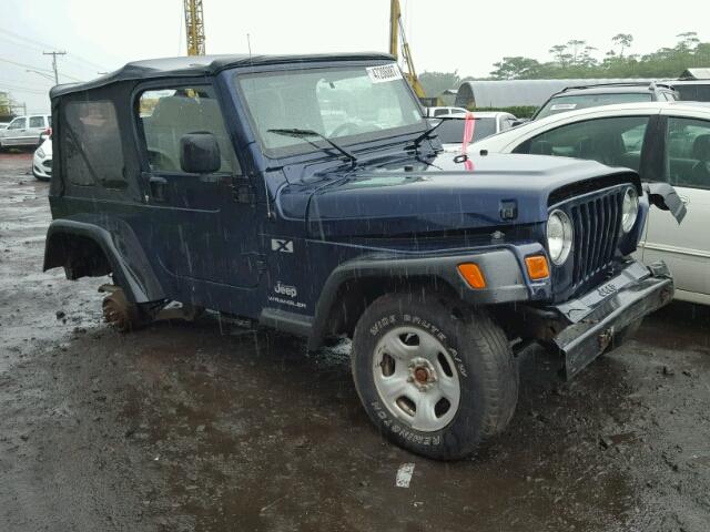 1J4FA39S96P743604 - 2006 JEEP WRANGLER X BLUE photo 1