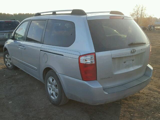 KNDMB233276165987 - 2007 KIA SEDONA EX SILVER photo 3