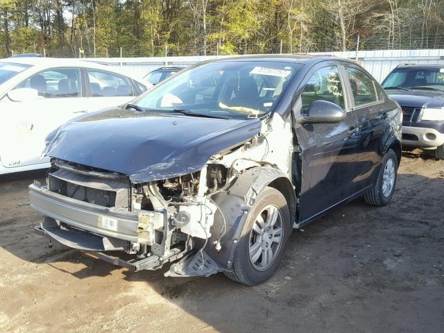 1G1JC5SH1D4211663 - 2013 CHEVROLET SONIC LT BLACK photo 2