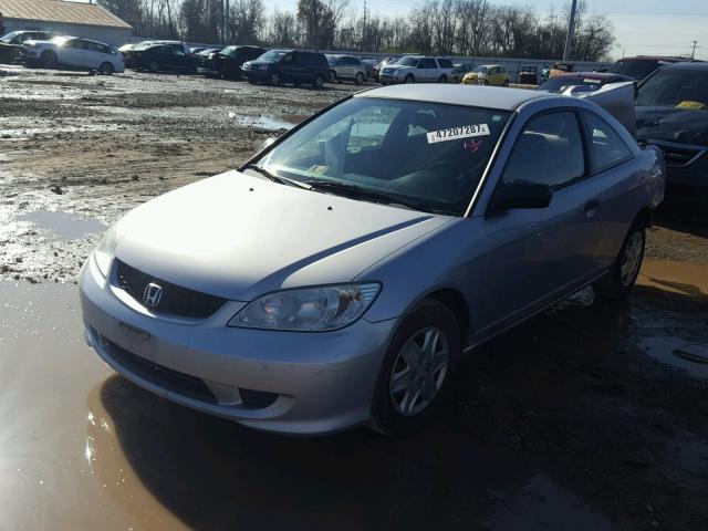 1HGEM21155L065480 - 2005 HONDA CIVIC DX V GRAY photo 2