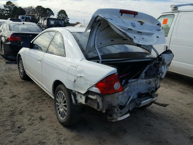 1HGEM22535L077225 - 2005 HONDA CIVIC LX WHITE photo 3