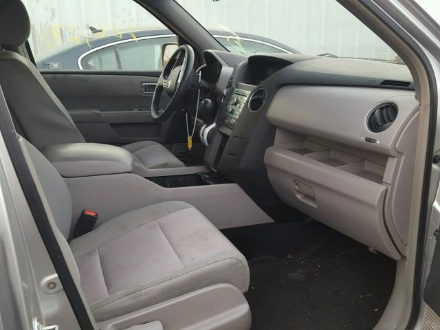 5FNYF384X9B008454 - 2009 HONDA PILOT EX SILVER photo 5