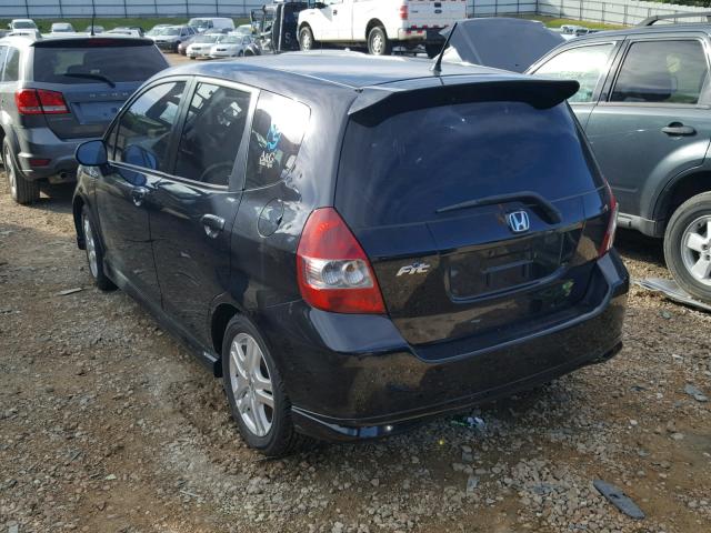 JHMGD38647S009021 - 2007 HONDA FIT S 黑色 照片 3