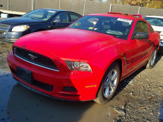 1ZVBP8AM5E5290697 - 2014 FORD MUSTANG RED photo 2