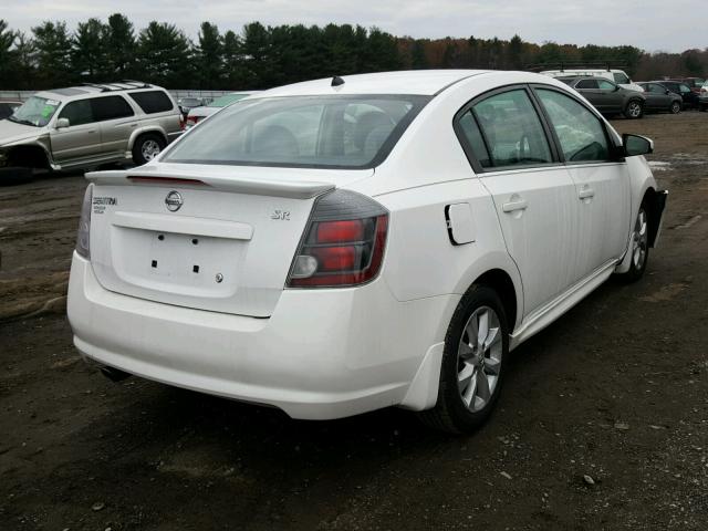 3N1AB6AP9CL649884 - 2012 NISSAN SENTRA 2.0 WHITE photo 4