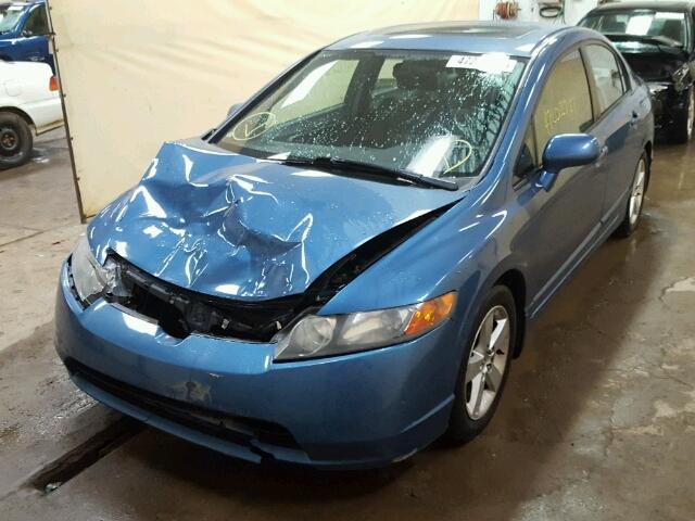 1HGFA16856L129645 - 2006 HONDA CIVIC EX BLUE photo 2