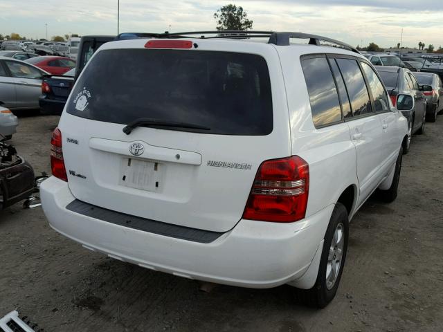 JTEHF21A810015010 - 2001 TOYOTA HIGHLANDER WHITE photo 4