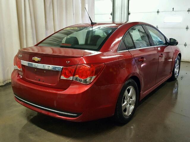 1G1PF5SCXC7134777 - 2012 CHEVROLET CRUZE LT RED photo 4